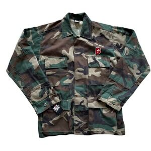 NWT Dead Fresh Crew Camo Jacket Sz Small Military Style Four Pocket Utility Coat